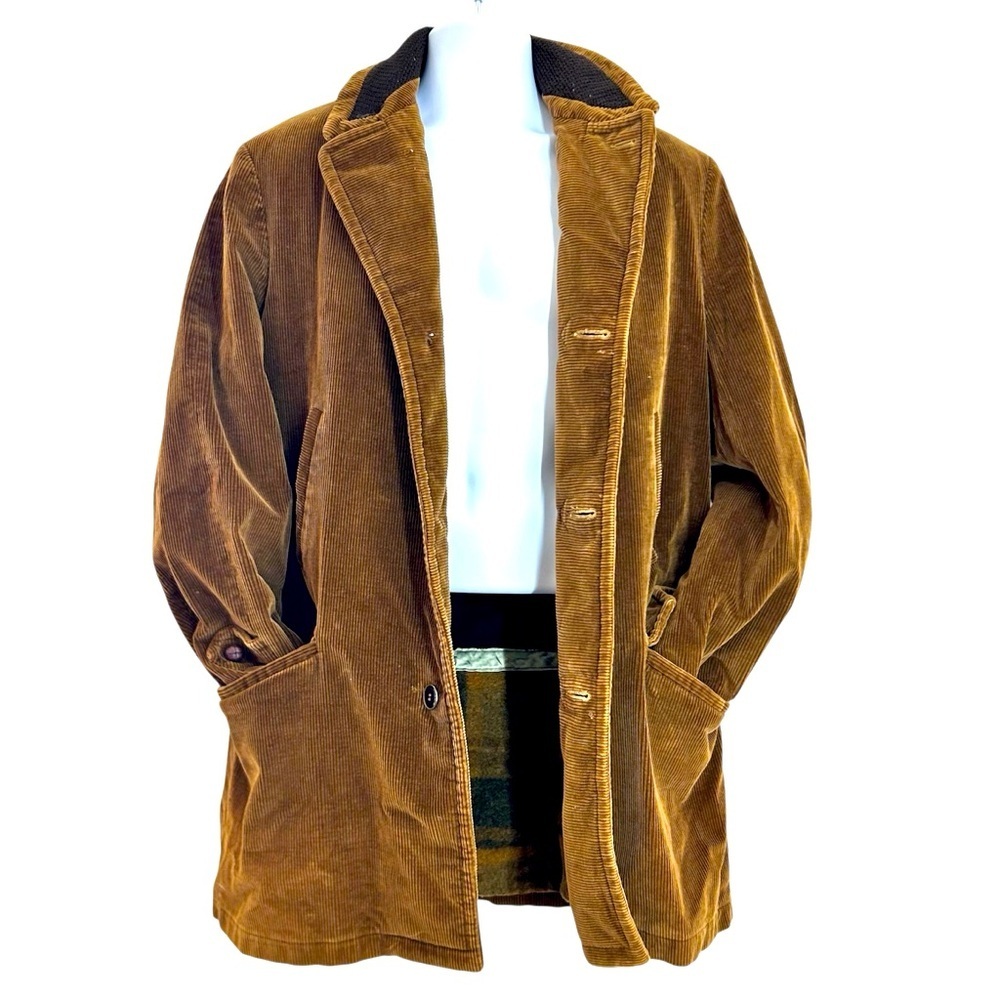 Sears Vintage Brown Corduroy Barn Coat Men Sz 40 Chore Jacket